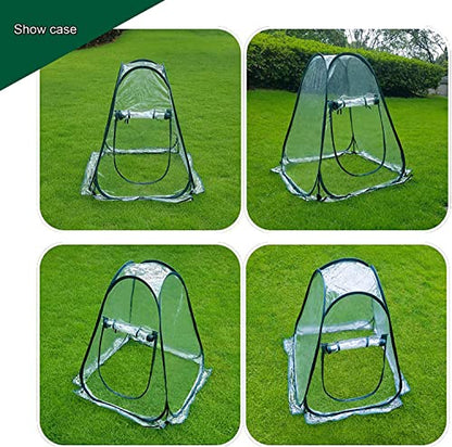 porayhut Pop Up Greenhouse Cover ,Pack of 2 Pcs,Flower House Mini Gardening Plant Flower Sunshine Room Room,Backyard PVC Greenhouse Cover for Cold Frost Protector Gardening Plants - style: 2 Pcs Pear Shape Plant Cover