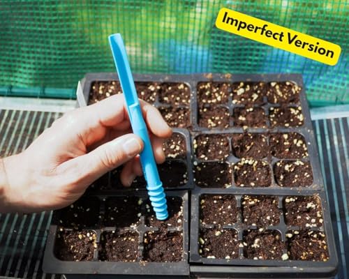Imperfect DIBBY XL Garden Tool - Dibber, Dibbler, Seed Sowing Tool, Transplant Seedlings, Graduated Depth Markings (Patent Pending) Blue - color: Blue