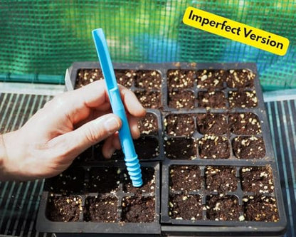 Imperfect DIBBY XL Garden Tool - Dibber, Dibbler, Seed Sowing Tool, Transplant Seedlings, Graduated Depth Markings (Patent Pending) Blue - color: Blue