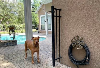 Zeckos Garden Hose Holder Farmhouse Windmill 12 Inch Cast Iron Bronze - color: Windmill - Bronze
