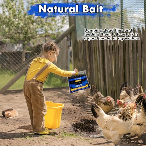 4 Pack Pre-Baited Fly Traps Outdoor Fly Bags for Patio Farm Ranch - size: 4 Packs