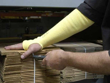 G & F PRODUCTS 100% Kevlar fiber by DuPont Cut Resistant Knit Sleeve, Sold by 6-piece pack - color: Cut Level 3 With Thumslot 18 Inch