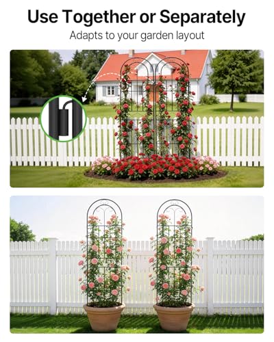Suteck Garden Trellis for Climbing Plants Outdoor, 71” H x 20” W, 2 Pack - style: 71 x 20"/ 2Pack