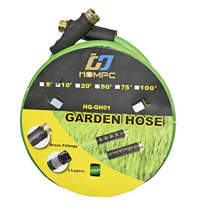 HQMPC Garden Hose 5/8"IDx20' Hose For Garden Lawn Watering Durable PVC Non Kinking Heavy Water Hose with Brass Hose Fittings (20 FEET) - size: 20 Feet