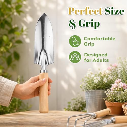 Heavy Duty Gardening Tool Set with Tote Bag, Great Gift for Gardeners
