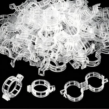 120Pcs Plant Support Clips, Tomato Clips for Climbing Plants, Reusable Plastic Garden Trellis Clips for Vine Vegetables Grape Tomato Cucumber to Grow Upright Healthier ( - color: White