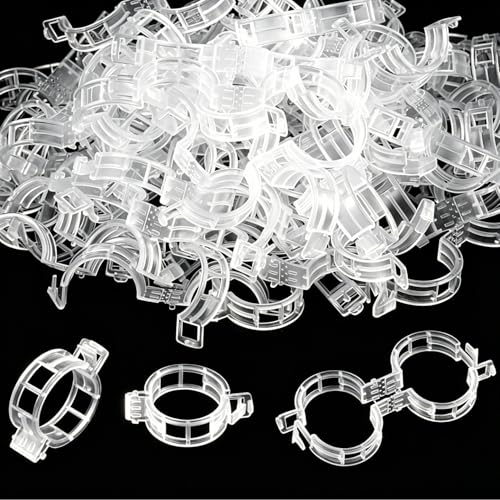 120Pcs Plant Support Clips, Tomato Clips for Climbing Plants, Reusable Plastic Garden Trellis Clips for Vine Vegetables Grape Tomato Cucumber to Grow Upright Healthier ( - color: White