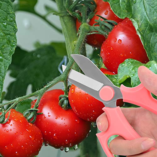 Housolution Flower Scissors, Premium Steel Garden Pruning Shears, Pink - color: Pink, size: 1 Pack
