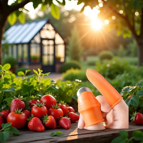 Fruit and Vegetable Picking Potted Garden Silicone Thumb Cutter Set, Separator Finger Plant Tool, Fruit and Vegetable Picking Potted Plants Trim Thumb Hand Tools
