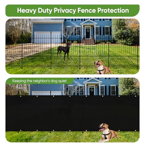 Amagenix Privacy Fence Screen 6'x8'Customized Black Heavy Duty Fencing Mesh Shade Net Cover with Brass Grommet for Chain Link, Patio Privacy Wall Slats Outdoor Garden Yard Pool Deck