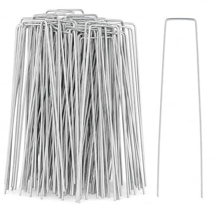 200 Pack 8 Inch Landscape Staples, Weed Barrier Stakes, 11 Gauge Galvanized
