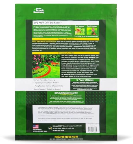 Nature's MACE Deer & Rabbit Repellent 25 lb Granules - size: 25 Pound (Pack of 1)