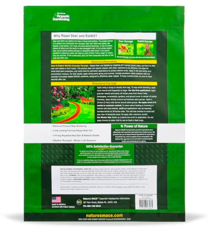 Nature's MACE Deer & Rabbit Repellent 125 lb Granules - size: 125 Pound (Pack of 1)