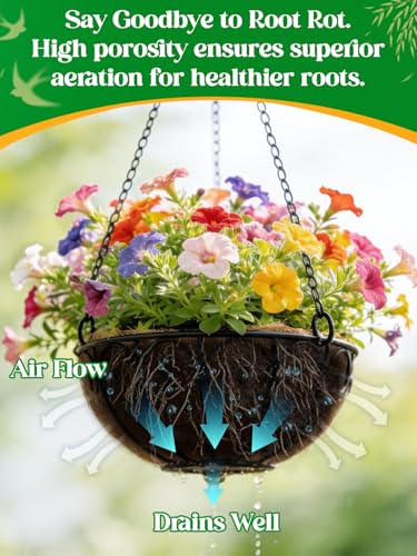 ANPHSIN 4Pcs 14inch Coconut Liners for Hanging Baskets Planters - size: 14in
