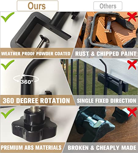 38 Inch Extended Reach Deck Hook Hanger for Railing, Heavy Duty Outdoor Plant Hook Holder for Hanging Bird Feeder Flower Basket Planter or Lanterns, 1 Pack - size: 38 Inch 1 Pack