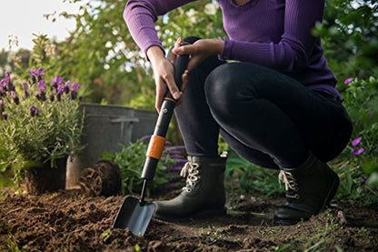 Fiskars QuikFit Trowel, Tool Head, Length: 31.5 cm, Boron Steel Trowel, Black/Orange, 1000730 - style: trowel