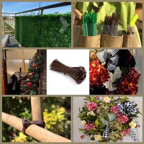 Dark Brown Cable Zip Tie Heavy Duty 8 Inch 100 Pack UV Resistant - size: 8"-brown-100 pcs