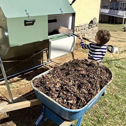 Jora Composter JK 400 - High Capacity Rotating Compost Tumbler - 13-21 Gal/Week - Heat Generating, Insulated Design - Outdoor Compost Bin Tumbler - Dual Chamber Compost Tumbler