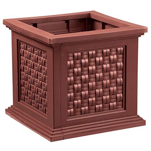 Fox Valley Traders Lightweight All-Weather Rattan-Style Planter Box - - color: Brown