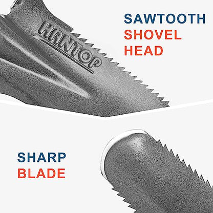 Drain Spade Garden Digging Serrated Shovel 44 inches - style: Garden