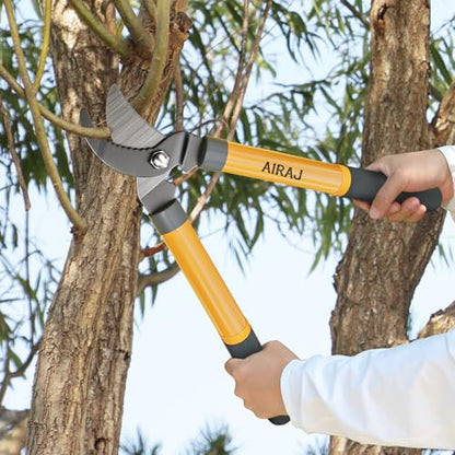 AIRAJ 16" Bypass Loppers for Gardening, 1.5" Cut Tree Trimmer Garden Tools - size: 16" Mini Loppers