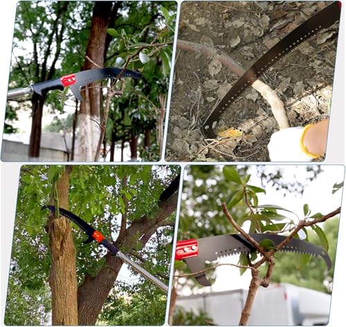 Pole Saw Blade 17-Inch, 65Mn Steel Tree Pruner Replacement Blade Triple-Cut Teeth Compatible with Manual Pole Saw, Suitable for Multi-Purpose Handheld Pruning Saw - color: Saw Blade Only