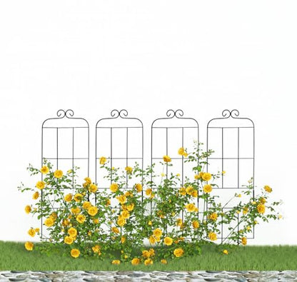 4 Pack 31'' Plant Trellis for Climbing Plants Indoor & Outdoor, Metal Trellis for Potted Plants, Plant Support for Houseplant, Vines, Pothos, Rose, Ivy, and Flowers, Black - size: 31in/4Pack