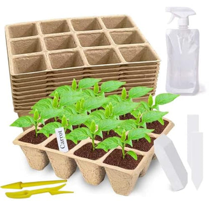 120 Cells Seed Starter Tray, 10 Pack Plant Starter Kit - size: 120 Cells, 10 Packs