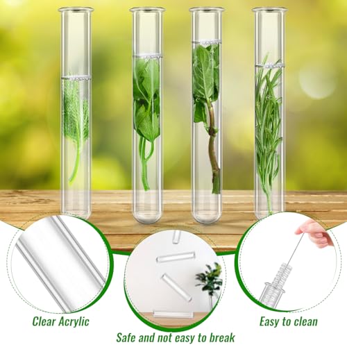 16 Pcs Clear Plant Propagation Tubes 20ml Plastic Test Tubes