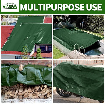 TARPAL 10x30ft Large Tarp Waterproof 16mil Heavy Duty Tarp,Green/Blue tarp - color: Green/Blue, size: 10x30 Feet-Finished size