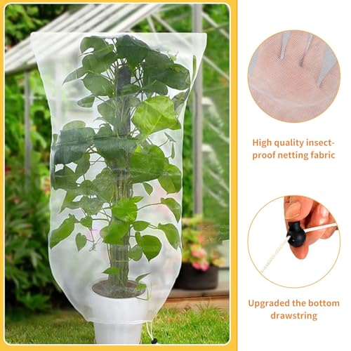 SooGree Garden Mesh Netting - Durable, All - Purpose Protection Ultra-Light Insect Barrier Netting Fine Mesh Plant Cover Bird, Pest, Insect Protection for Vegetables, Fruits & Flowers (39'' x 59'')