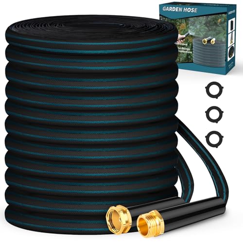 CXEZSIK Garden Hose 50ft Lightweight Non-Expanding No-Knot(Black Lake Blue) - color: Black Lake Blue, size: 50FT