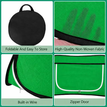 2Pc Pop Up Winter Garden Rows Plant Cover,Raised Bed Freeze Plant Protector - color: Green-2Pc
