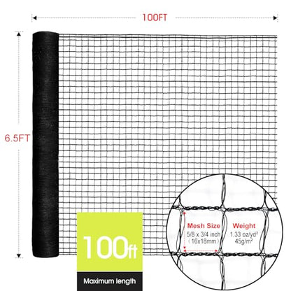 RIFNY Deer Fence, Temporary Fence for Garden Outdoor Yard, 6.5 x 100 FT - size: 6.5 x 100 FT
