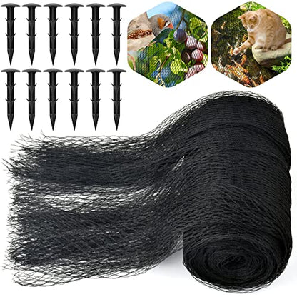 PACETAP Pond Netting Kit 15 x 20 Ft for Leaves, Heavy Duty Koi Pond Cover, Pool Protective Cover Netting with Stakes Protecting Koi Fish from Birds, Cats, Predators - size: 15x20