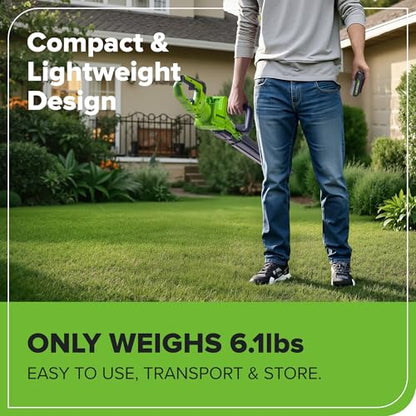 Greenworks 24V 24 in Cordless Hedge Trimmer, Rotating Handle, Tool Only - size: 24 in, style: Tool Only