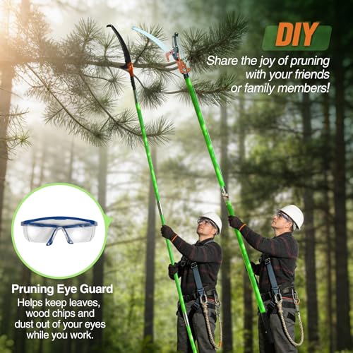 Pruning Shears, 27ft Extendable Tree Pruner - style: 5.5FT-27.5FT - Sectional Pole with 2 Saws & Pruner Saw