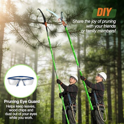 Pruning Shears, 27ft Extendable Tree Pruner - style: 5.5FT-27.5FT - Sectional Pole with 2 Saws & Pruner Saw