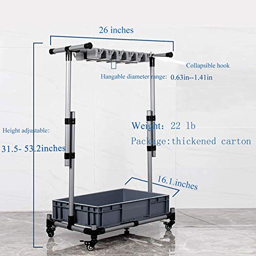 Broom And Mop Holder Put Wet Movable Floor-Mounted Mop Rack Floor Standing Cleaning Tool Cart Storage For Garden Garage Schools, Hospitals, Factories, Hotels,Property Companies - size: 10slots
