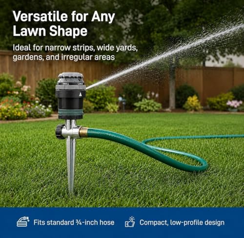 6-Pack Orbit 58573N H2O-Six Gear-Drive Sprinkler on Metal T-Spike (6)