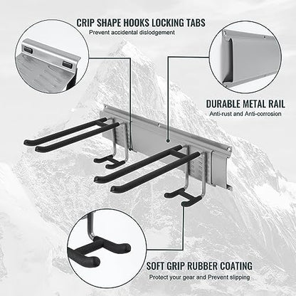 Aking Ace 48-Inch Garage Wall Organizer, Heavy-Duty Hook Set, 350lbs - color: Grey, size: 48 Inch