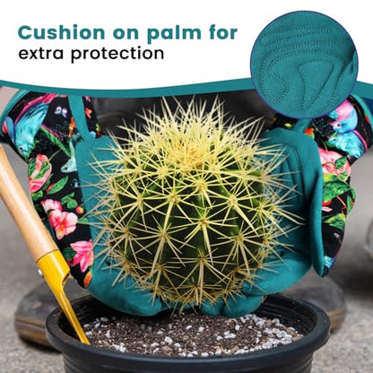 Gardening Gloves,Garden Gloves for Women Firm Grip Breathable Thorn Proof - color: Green Bird