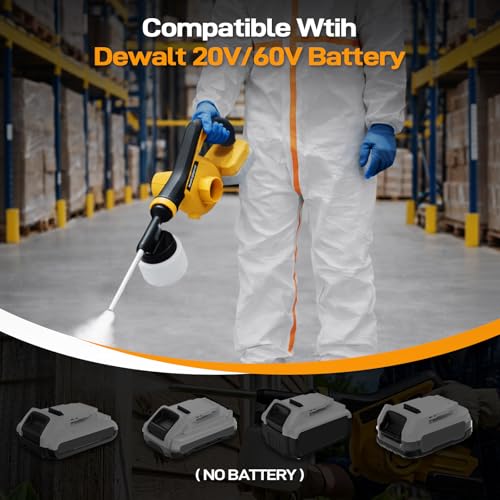 Electric Diatomaceous Earth Duster Compatible for DeWalt 20V/60V Battery - color: Yellow