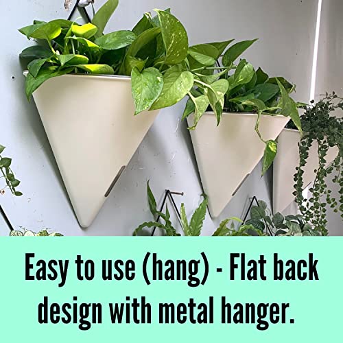 LaLaGreen Wall Planters for Indoor Plants (12in, 4 Pack) Hanging Planter - color: White X 4 Pack