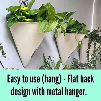 LaLaGreen Wall Planters for Indoor Plants (12in, 4 Pack) Hanging Planter - color: White X 4 Pack