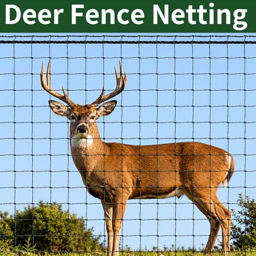 Deer Fence Netting, 7x100 Ft Plastic Mesh Fence Roll, Temporary Fence Black - color: Black, size: 7X100FT