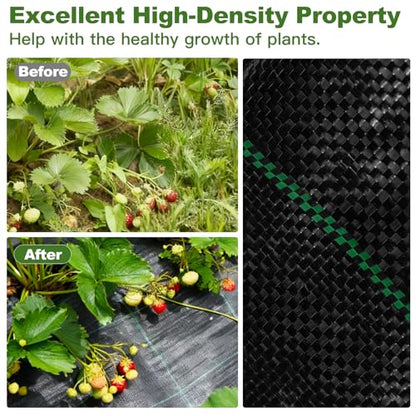 Approx.3.3FT×13FT Weed Barrier Fabric,Landscape Fabric, 3.2oz Weed Barrier Fabric Heavy Duty,Weed Control Garden Cloth,Woven Geotextile Fabric for Garden Beds, Underlayment, Commercial Driveway - size: 3.3FT×13FT, style: Weed Barrier Fabric