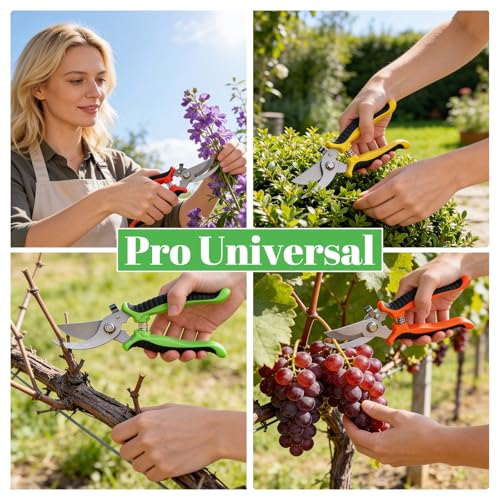 10 Pcs Garden Shears Pruning Garden Clippers Bulk Bypass Pruner Heavy Duty for Gardening Hedge Plant Cutting Flower Scissors for Rose, Tree Trimming & weak Hand, Heavy Duty Pruning Scissor