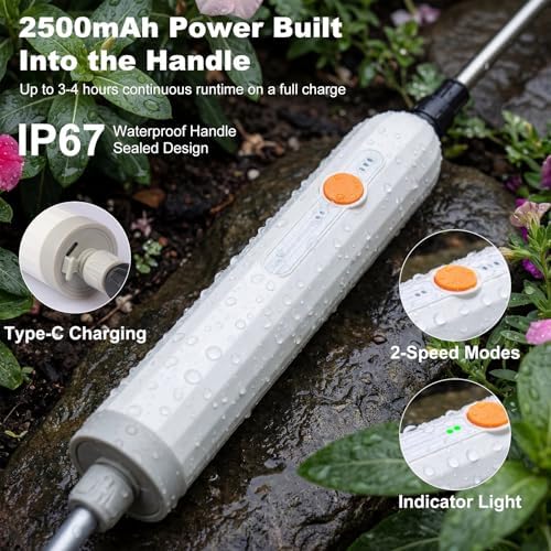2.1 Gallon Battery Powered Sprayer, Upgraded Electric Weed Sprayer with USB Rechargeable Handle, Retractable Wand, 3 Mist Nozzles Leak-Proof for Lawn,Garden,Farm (Green) - color: Green