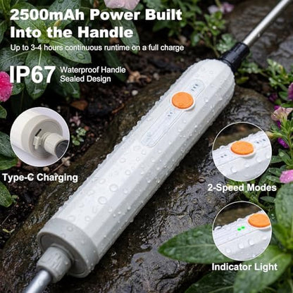2.1 Gallon Battery Powered Sprayer, Upgraded Electric Weed Sprayer with USB Rechargeable Handle, Retractable Wand, 3 Mist Nozzles Leak-Proof for Lawn,Garden,Farm (Green) - color: Green